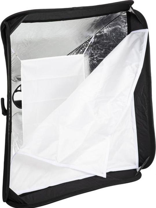 Actual product image Godox S2 type Bracket Bowens + Softbox 80x80cm + Grid (Flash diffuser)