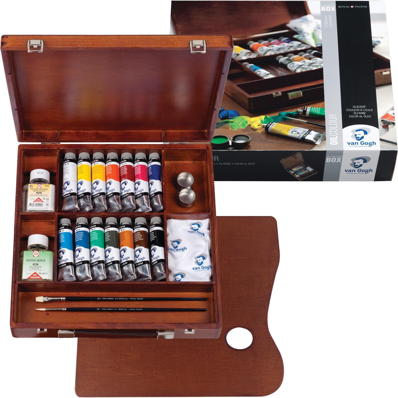 Talens, Künstlerfarbe + Bastelfarbe, Inspiration Box Öl (Orange, Rot, Violett, Hellgelb, Schwarz, Hellbraun, Weiss, Rosa...