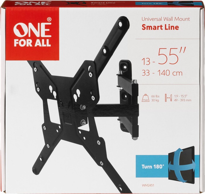 Actual product image One for All TV Bracket Smart Turn 180 (Wall, 55", 30 kg)