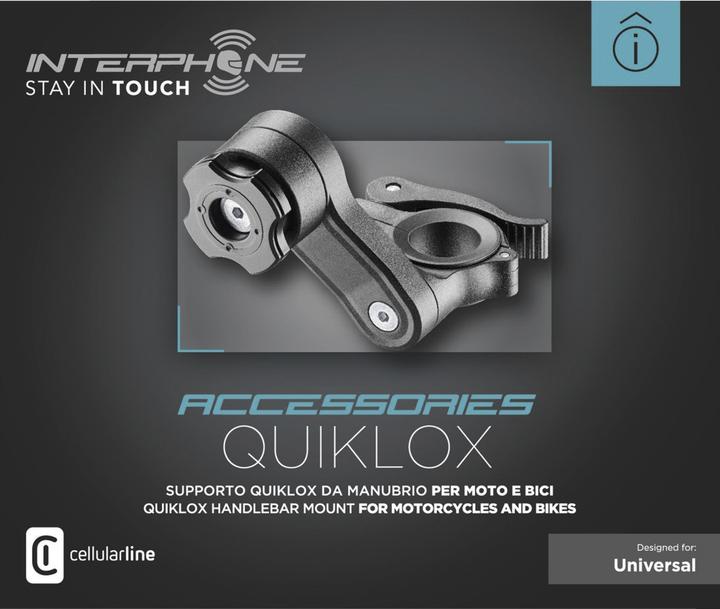 Produktbild Interphone QUIKLOX Motorrad Befestigung