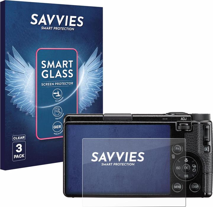 Savvies 3x Smart Glass – Hybrid Glass Pellicola in vetro 9H per Ricoh GR IV 2025 (Pellicola protettiva, RICOH GR IV)
