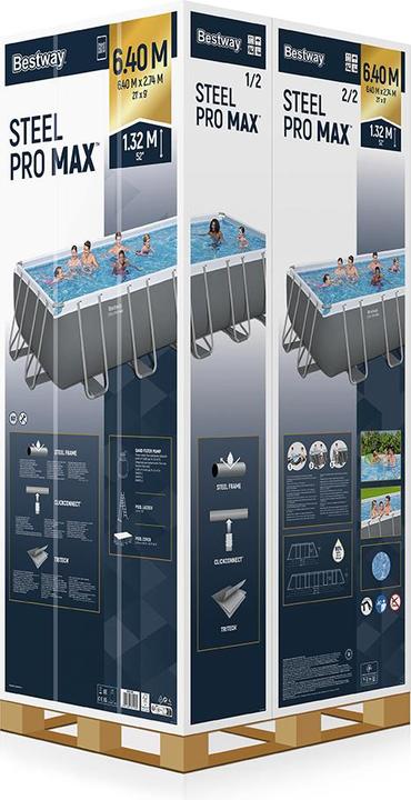Produktbild Bestway Power Steel Pool 640x274x132cm inkl. San dfilter (640 x 274 x 132 cm)