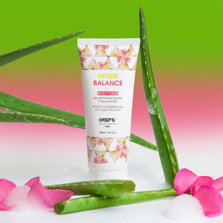 Actual product image Exsens Intimate Balance Cleansing Gel with Organic Aloe Vera (Intimate washing lotion, 100 ml)