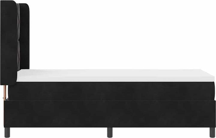 Produktbild vidaXL Boxspringbett Mit Matratze Samt Schwarz (80 x 200 cm)