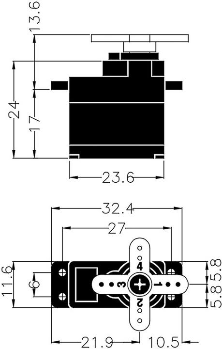 Actual product image Hitec Mini Servo HS-5065MG Digital-S