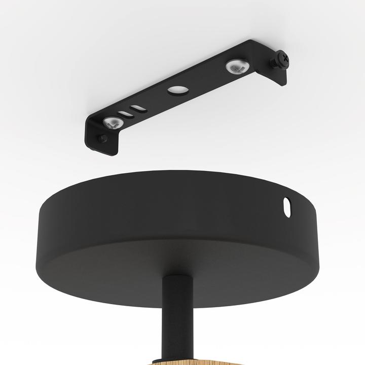 Image du produit EGLO Plafonnier Basildon noir-marron Ø 32 cm (E27)
