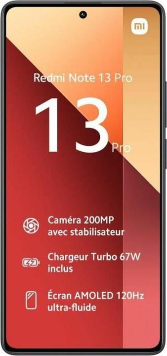Image du produit Xiaomi Redmi Note 13 Pro (512 Go, Midnight Black, 6.67", Double SIM hybride, 4G)