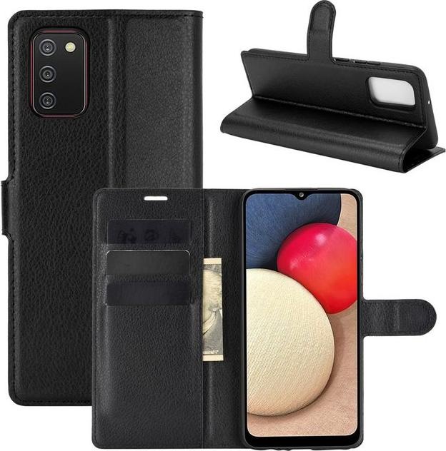 Produktbild MU Classic Litchi Leder Bookcover Series (Samsung Galaxy A02s)