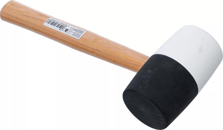 Produktbild BGS Gummihammer | Hickory-Stiel | schwarz-weisser Kopf | Ø 63 mm | 840 g (840 g)