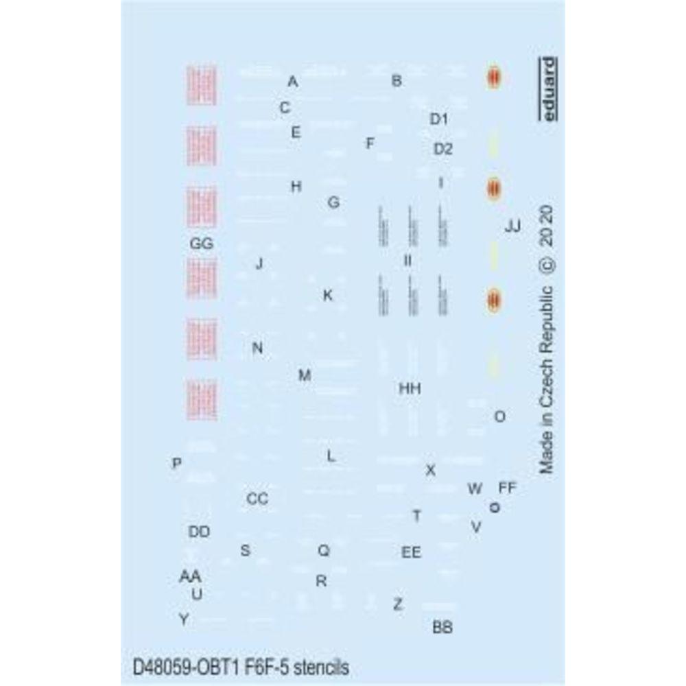 Eduard F6F-5 stencils for