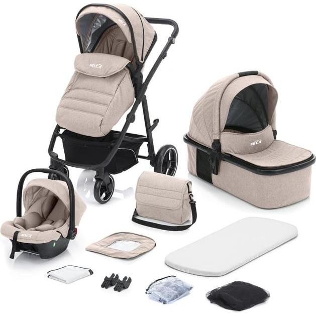 Fillikid, Kinderwagen, Kinderwagenset - Jaguar - Farbe: sand