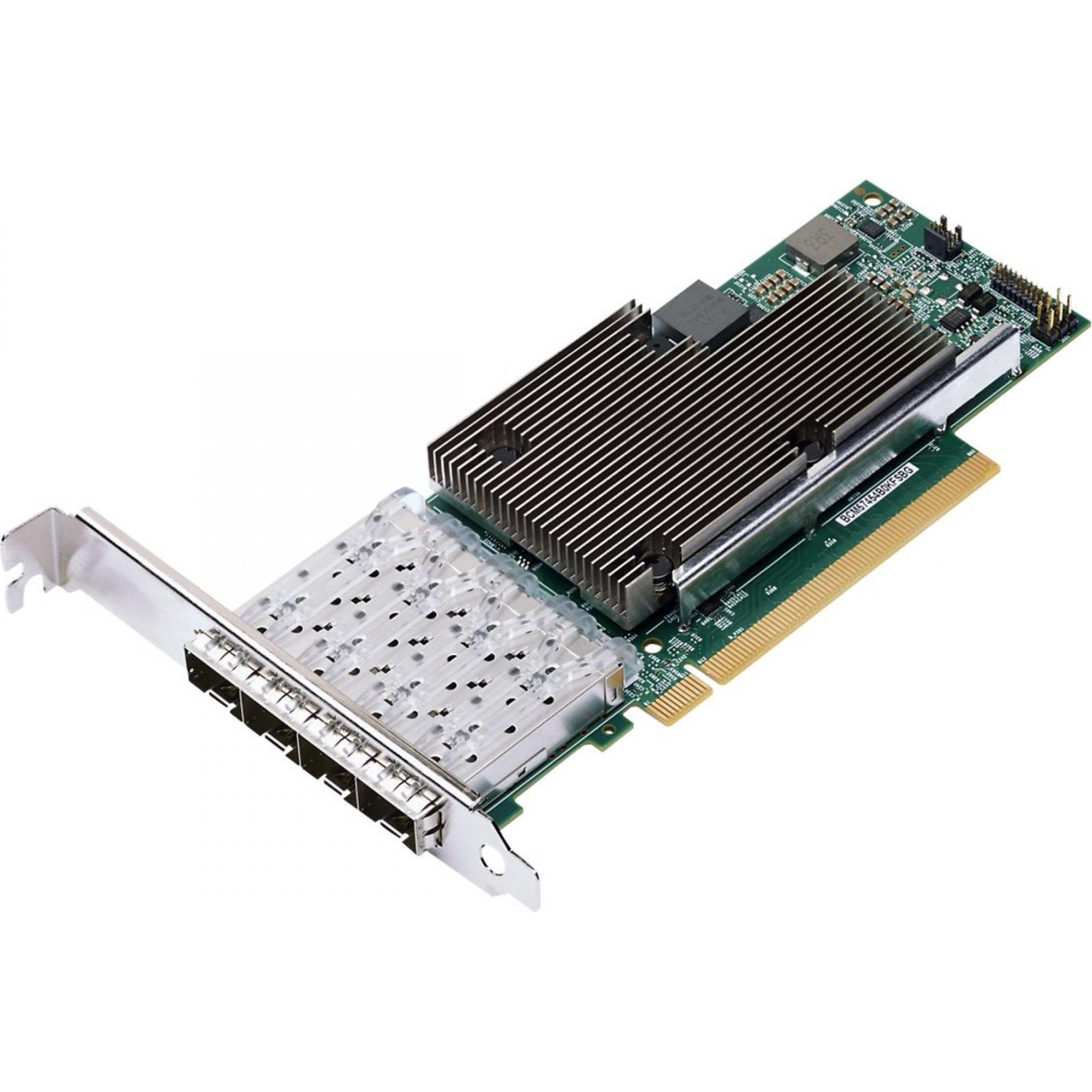 Thumbnail - Lenovo ThinkSystem Broadcom 57454 - V2 - Netzwerkadapter (Ethernet), Netzwerkkarte, Schwarz