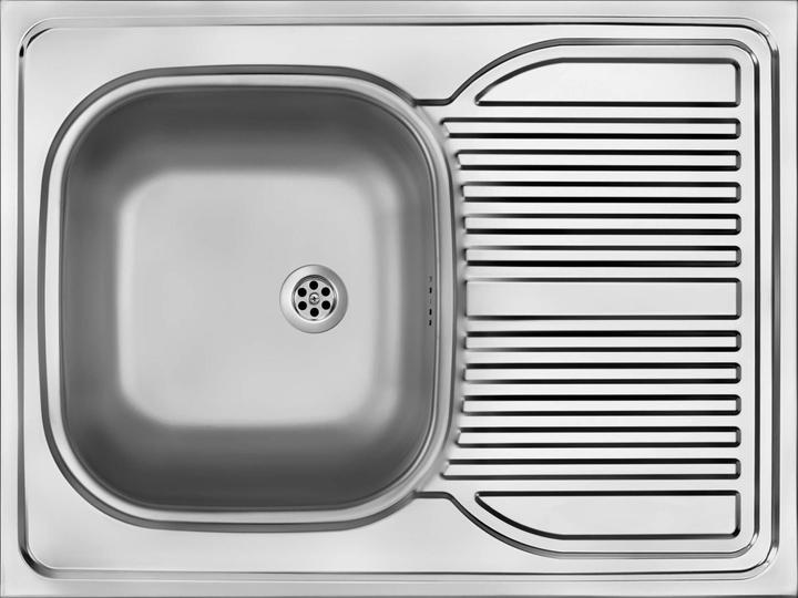 Actual product image Deante Zlewozmywak Tango ZM6 0110 Stal satynowa (Fitted sink with draining board, 80 cm, 60 cm)