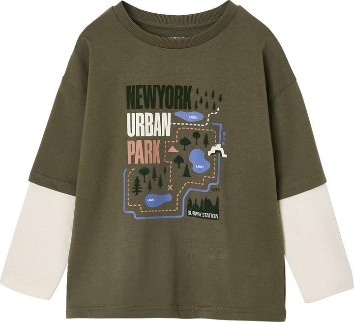 Vertbaudet Jungen Shirt in Lagen-Optik mit Recycling-Baumwolle