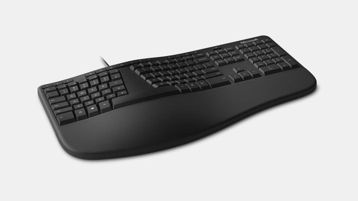 Actual product image Microsoft Ergonomic Keyboard, UK (Eng. Int., Cable)