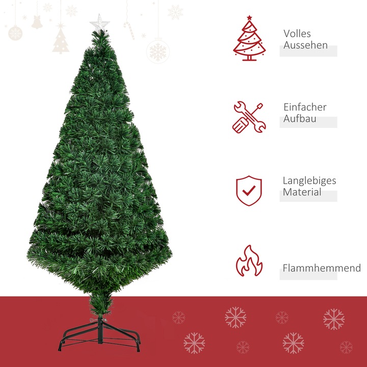 Produktbild Homcom Weihnachtsbaum inklusive Metallständer (150 cm)