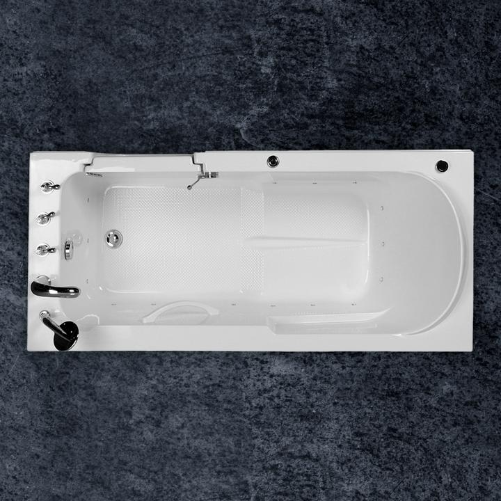 Produktbild PureHaven Seniorenbadewanne 150x75 cm Sitz- und Whirlpool mit Massagedüsen integrierte Tür für leich (150 cm, 75 cm)