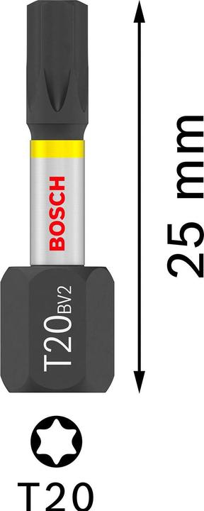 Produktbild Bosch Zubehör PRO Torx Impact Bit, T20, 25 mm, 25-tlg.