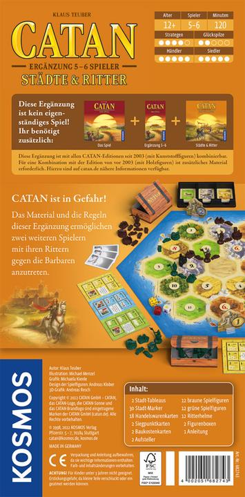 Immagine prodotto Kosmos CATAN - Supplemento 5-6 giocatori - Città e cavalieri (Tedesco)