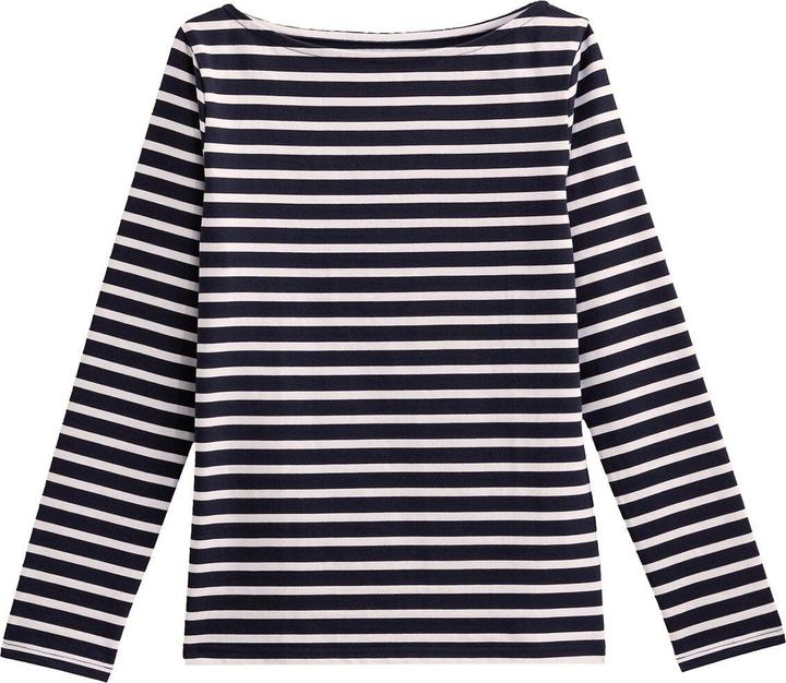 Produktbild La Redoute Collections Langarmshirt mit U-Boot-Ausschnitt und Streifenmuster (M)