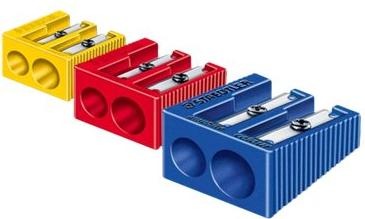 Actual product image Staedtler Double sharpener, made of plastic, box of 50 for normal pencils up to 8.2 mm diameter and thick