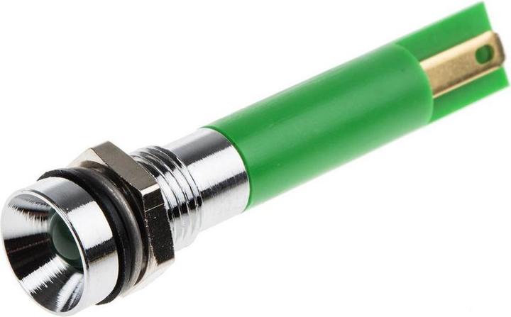 Produktbild RS PRO LED versenkt 8mm chr 12VDC HE grün IP67