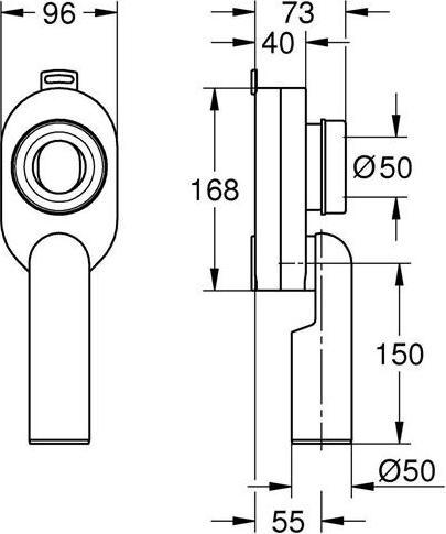 Produktbild Grohe Urinal-Absaugeformstück Abgang senkrecht