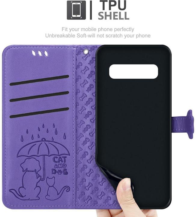 Produktbild Cadorabo Book Hunde & Katzen Cover (Samsung Galaxy S10)