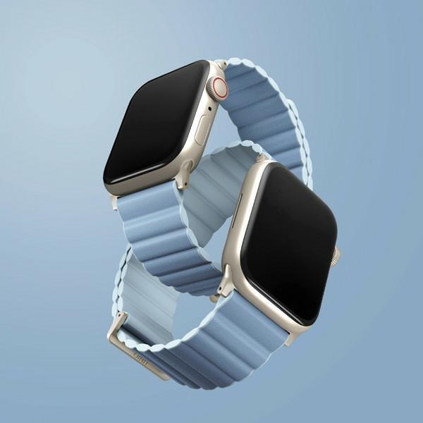 Produktbild Uniq pasek Revix Premium Apple Watch Series 1/2/3/4/5/6/7/8/SE/SE2 38/40/41mm Edition Reversible Mag (41 mm, 38 mm, 40 mm, ecological leather, Silicon, Plastic)