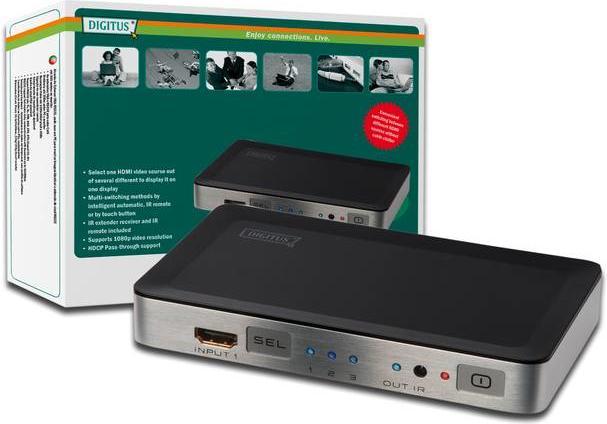 Actual product image Digitus DS-44300, HDMI Switch, 3-port
