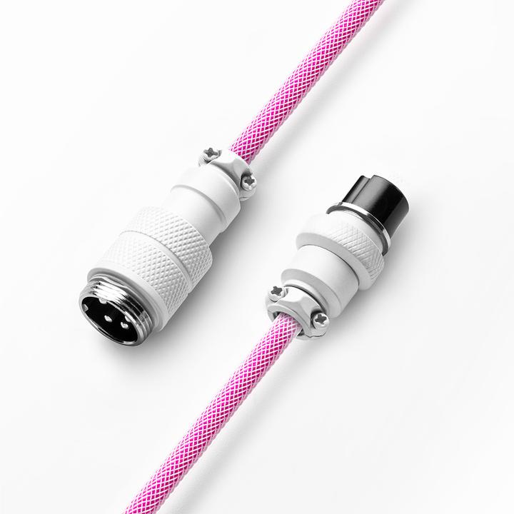 Immagine prodotto CableMod Pro Coiled Keyboard Cable USB-C to USB Type A, Strawberry Cream (1.50 m, USB 2.0)