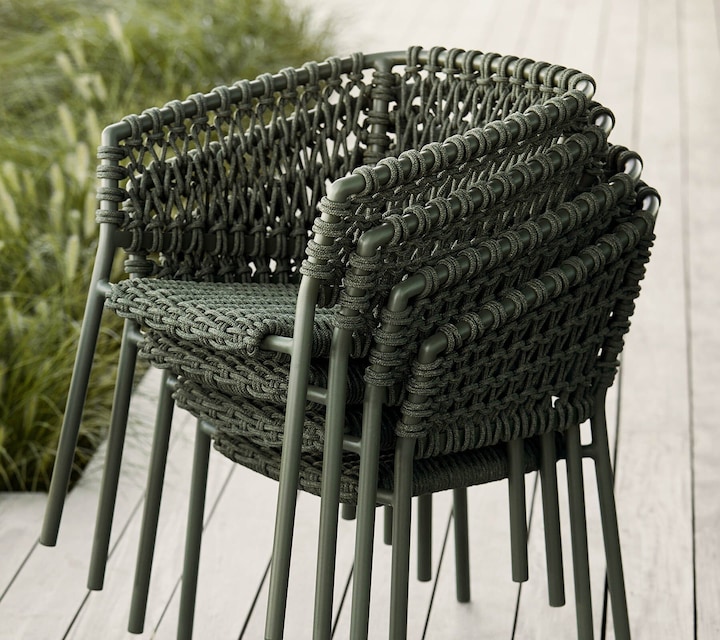 Image du produit Cane-line Ocean Fauteuil de jardin repas empilable, coussins non inclus