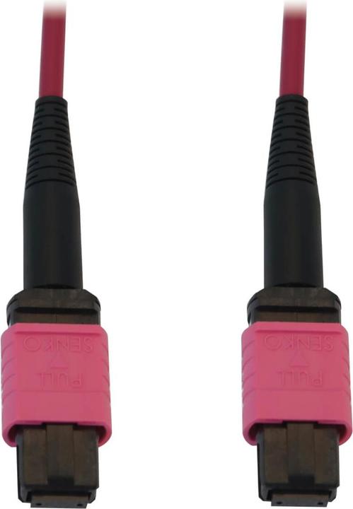 Eaton 100G Multimode 50/125 OM4 Fibre Optic Cable 12F MTP/MPO-PC F/F LSZH Magenta 3m 9.8ft (3 m)