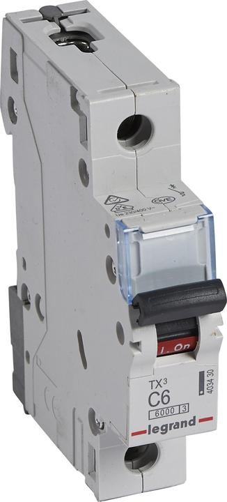 Actual product image Legrand Circuit breaker Tx3 Ls C6A 1P 6Ka1M 403430