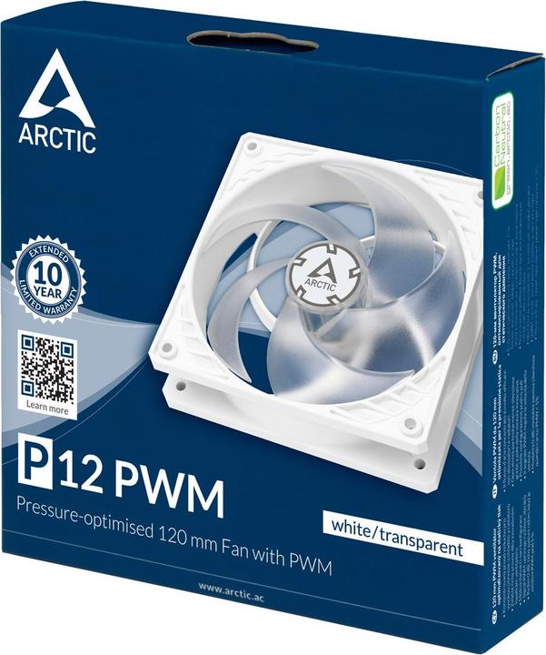 Immagine prodotto Arctic P12 PWM bianco trasparente (120 mm, 1 x)