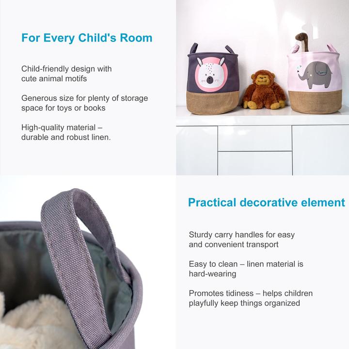 Produktbild Intirilife Aufbewahrungskorb Kinder für Wäsche Spielzeug (37.52 cm, 1x)