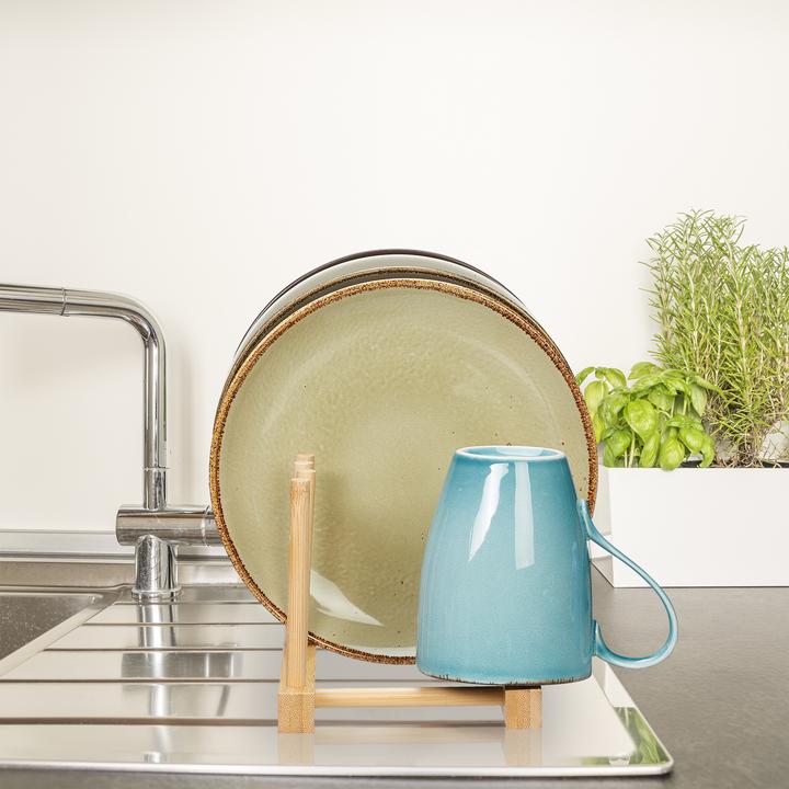 Actual product image Relaxdays Plate stand bamboo