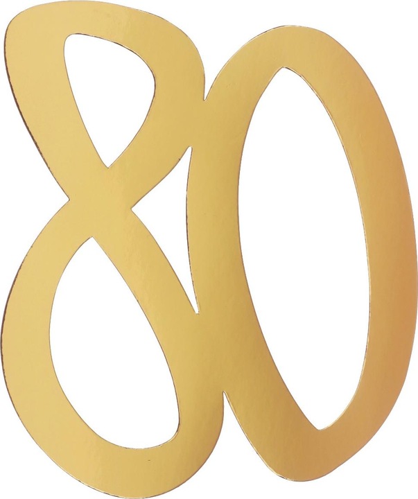 Produktbild Santex Riesen-Konfetti '80' - Gold (4 Stck.)