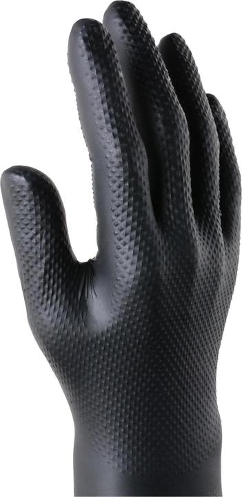 Produktbild Supermax Healthcare Einweghandschuh Max Grip Nitril, 50 Stück, M, Schwarz (M)