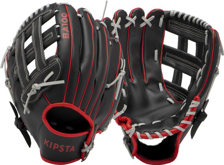 Produktbild Kipsta Damen/Herren Baseball Handschuh - BA100 LHT schwarz/rot (11.50")