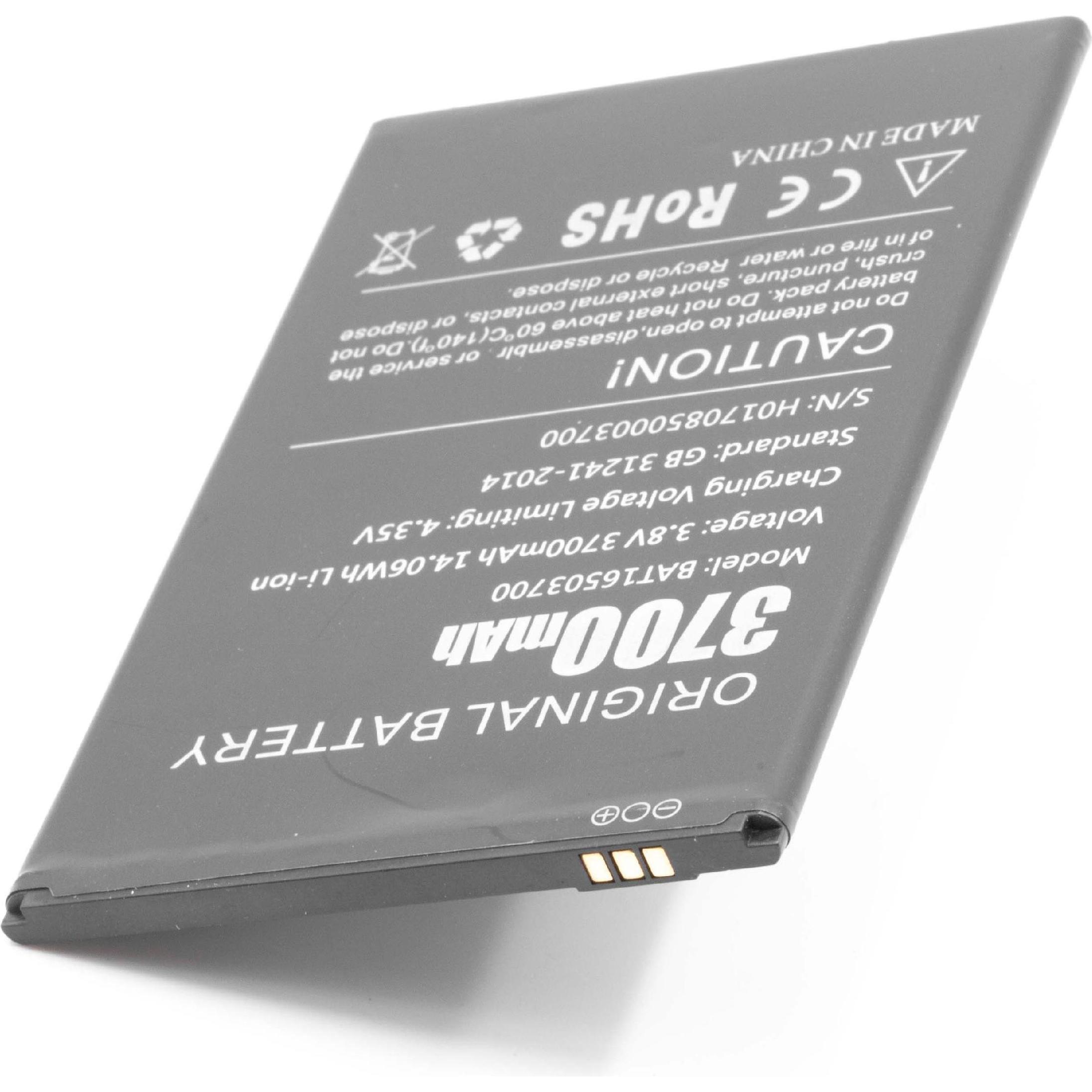 Thumbnail - XCell Li-Ion-Akku - 3700mAh (3.8V) für Handy, Smartphone, Telefon wie Doogee BAT16503700 (Akku, X7), Mobilgerät Ersatzte...