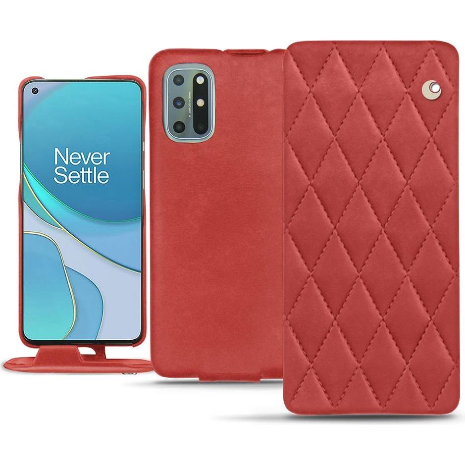 Noreve Lederschutzhülle vertikal (OnePlus 8T), Smartphone Hülle, Rot