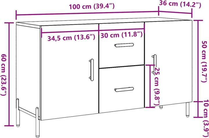 Image du produit vidaXL Sideboard (100 x 36 x 60 cm)