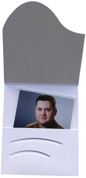 Actual product image Daiber 1x100 passport photo folders Wave linen board (7 x 10 cm, 100 x)