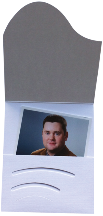 Actual product image Daiber 1x100 passport photo folders Wave linen board (7 x 10 cm, 100 x)