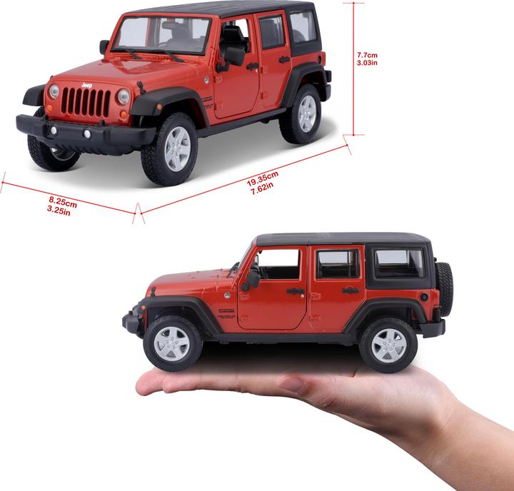 Produktbild Maisto Jeep Wrangler Unlimited 2015 1/24 orange