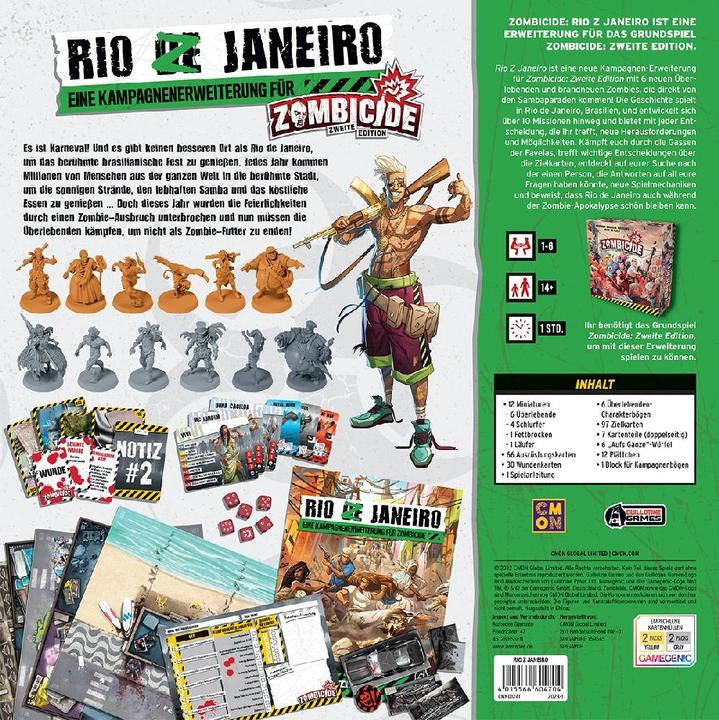 Immagine prodotto Cmon Zombicide 2nd Edition: Rio Z Janeiro - Gioco da tavolo, per 1-6 giocatori, età 14+. (Tedesco)