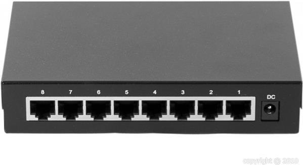 Actual product image Dexlan 891008 Unmanaged Gigabit Ethernet (10/100/1000) Black Network Switch (8 Ports)