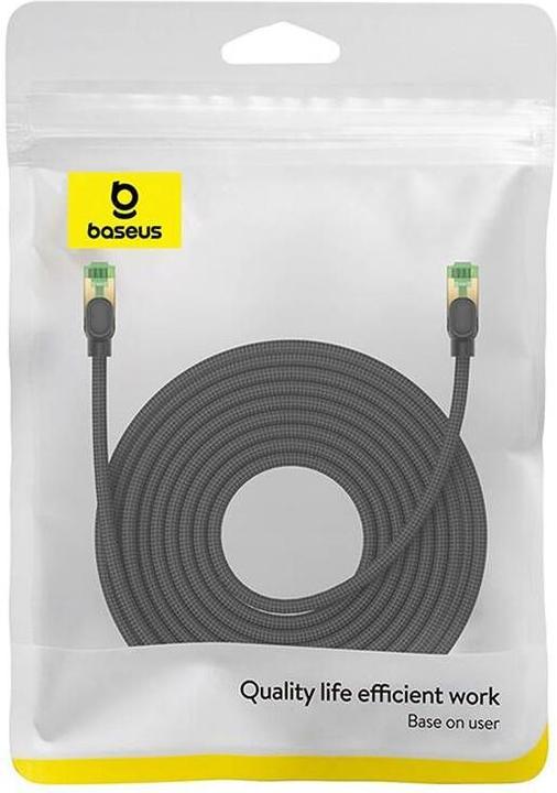 Productafbeelding Baseus Gevlochten netwerkkabel cat.8 Ethernet RJ45, 40Gbps, 15m (zwart) (UTP, CAT8.1, 15 m)