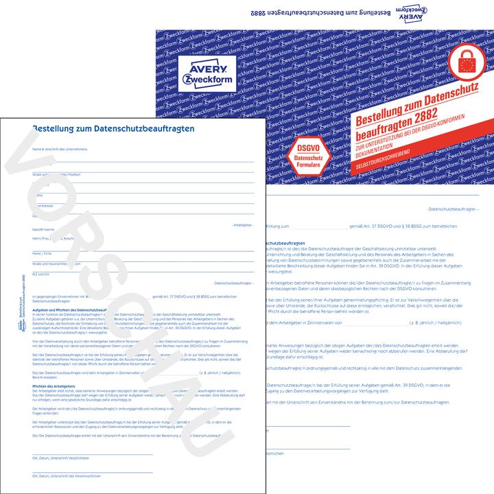 Produktbild Avery Formular Datenschutzbeauftragter